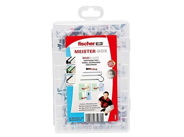 fischer Meister-Box DuoBlade plugg- og skruesortiment 77 deler
