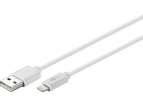 Goobay 72907, 2 m, Lightning, USB A, Uros, Uros, Valkoinen