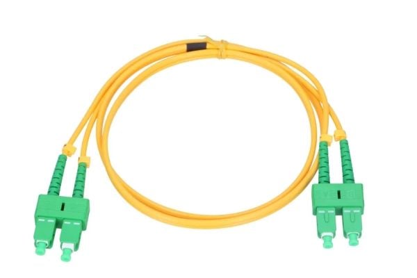 Extralink - Koblingskabel - SC/APC-enkeltmodus (hann) til SC/APC-enkeltmodus (hann) - 2 m - 3 mm - fiberoptisk - dupleks - G.652D
