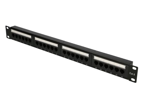 Extralink - Patch-panel - rackmontering - CAT 6 - UTP - RJ-45 X 24 - 1U - 19"