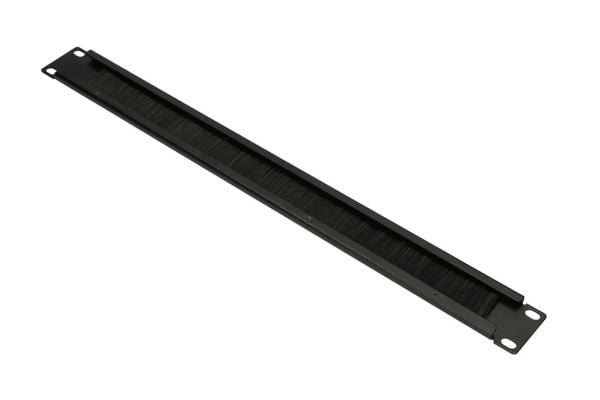 Extralink - Cable management panel with brush - rackmontering - svart - 1U - 19"