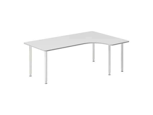 Skrivebord DNA, Lysgrå 2000x1200 mm Højre I-ben/Alugrå