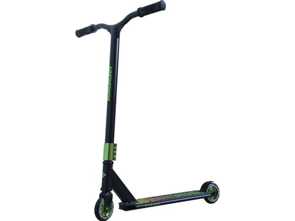 SCHILDKRÖT stunt-sparkesykkel kickless trehjuling stort aluminiumdekk (500 x 100 mm), robust Y-styre (510432)
