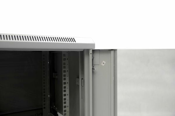 Netrack - Telinekotelo - seinäasennettava - harmaa - 6U - 19"