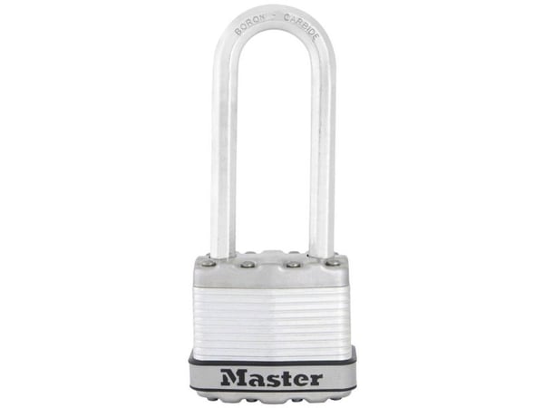 MASTER LOCK M1EURDLJ, Tradisjonell, Nøkkellås, Bruk bare én nøkkel, Garage, Port, Selvoppbevaring, Verktøy boks, Rustfritt stål, Laminert stål, Rus...