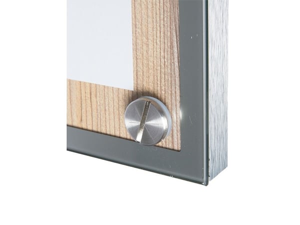 Securit MCS-A4-OAK, Informasjonsstativ, A4, Glass, Plast, Rustfritt stål, Tre, Satinert stål, Tre, 340 mm, 90 mm