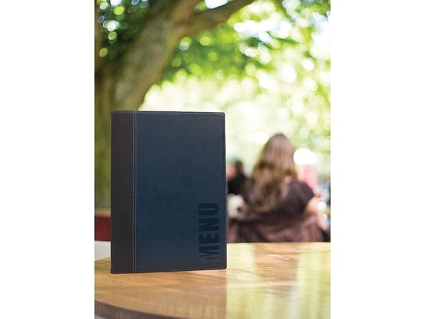 Securit MC-TRA4-BU, A4, PU plastikk, Plastikk, Svart, Blå, Matt, Gummi, Avrundede hjørner