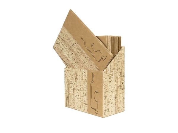 Securit MC-BOX-DRWC-CORK, A4, Elastan, PU plastikk, Tre, Matt, Plastikk, Avrundede hjørner