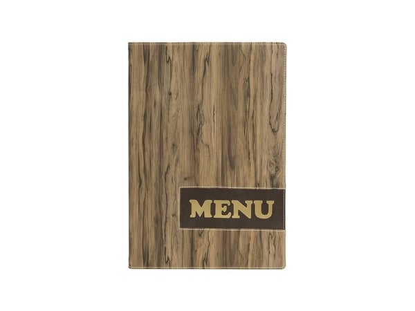 Securit MC-DRA4-WOOD, A4, Elastan, PU plastikk, Brun, Matt, Plastikk, Avrundede hjørner