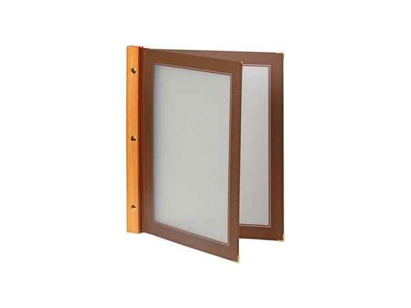 Securit MC-WRA4-BR, A4, Metall, Plastikk, Tre, Brun, Matt, Plastikk, Avrundede hjørner