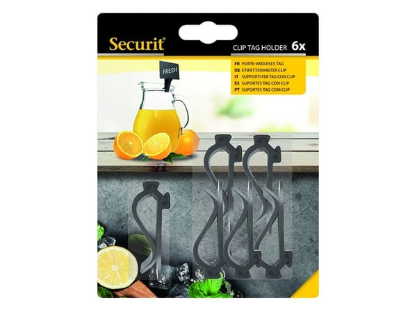 Securit TAG-HLD-CP, Svart, Plastikk, 247 mm, 150 mm, 2,8 cm, 6 stykker