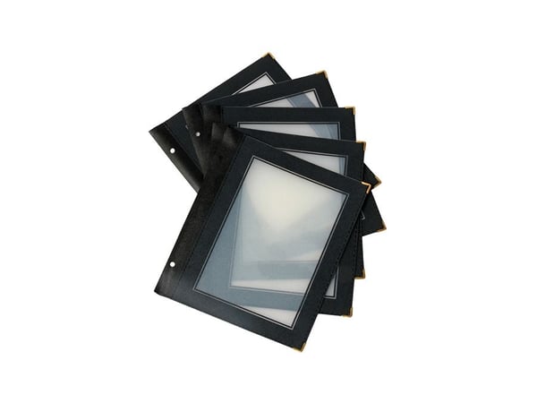 Securit MC-WIA5-BL, A5, Metall, Plastikk, Svart, Gjennomsiktig, Matt, Plastikk, Avrundede hjørner