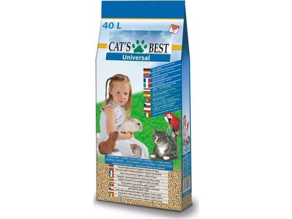 CAT’S BEST Universal, 40 l, Granuler, Chincilla, Ilder, Guinea gris, Hamster, Kanin, 22 kg, Papirpose