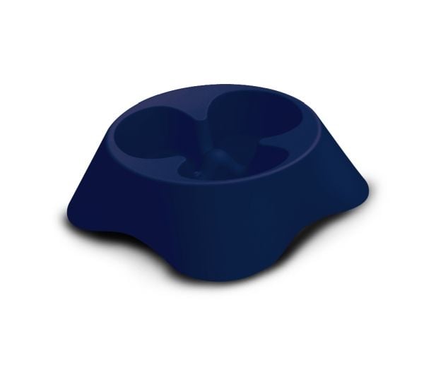 Petcare slow feeder skål blå 28x7,5 cm