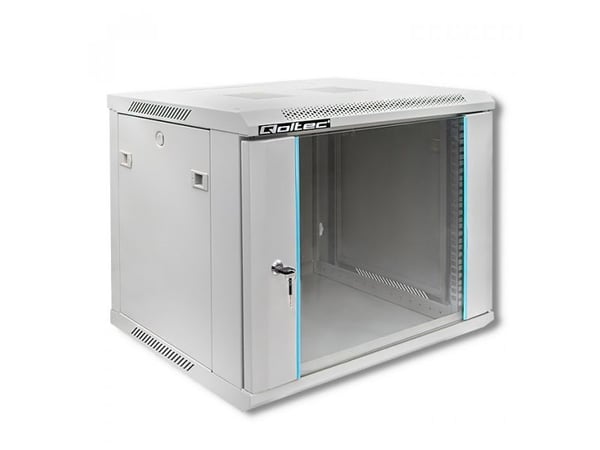 Qoltec - Räkkikaappi - grå - 9U - 19"