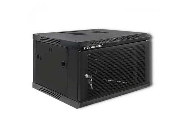 Qoltec - Rack skåp - svart - 6U - 19"
