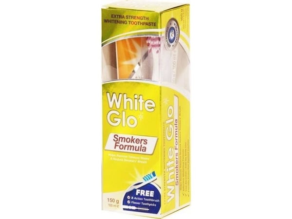 White Glo SET Smokers Formula whitening pasta for smokers 100ml + pensel