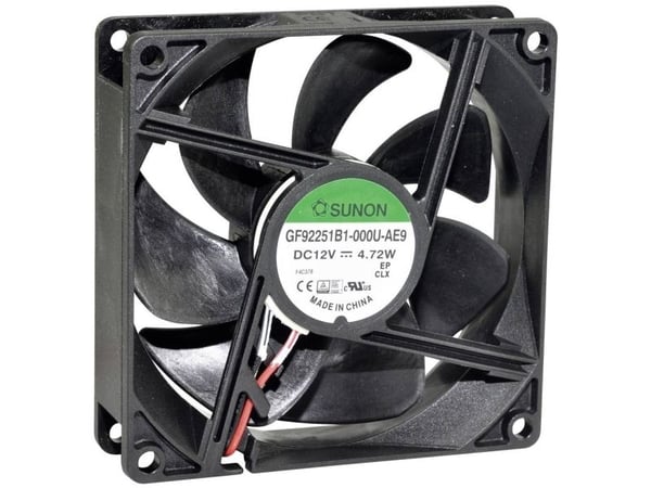 Sunon GF92251B1-000U-AE9 aksialvifte 12 V/DC 127.3 m³/h 92 x 92 x 25 mm