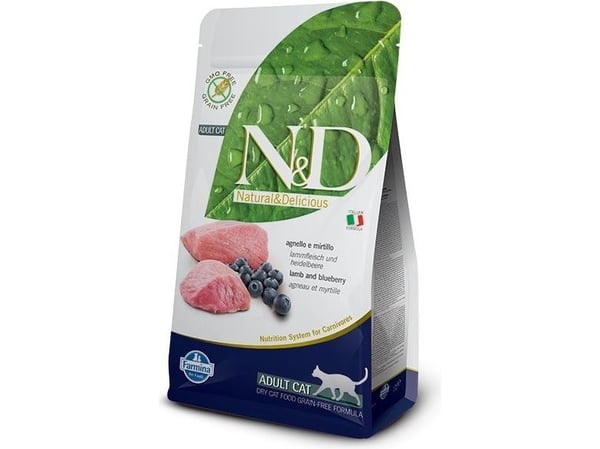 Farmina Pet Food N&D Prime, Voksen, Blåbær, Lam, 5 kg, Kornfritt, Antioksidanter medfølger