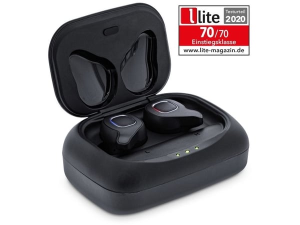 InLine 55356T, True Wireless Stereo (TWS), 20 - 20000 Hz, Samtaler/musikk, 92 g, Hodesett, Svart
