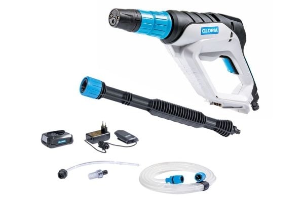 GLORIA MultiJet 18V, Kompakt, Batteri, 5 m, Sort, Blå, Hvit, 240 l/t, 24,9 stang