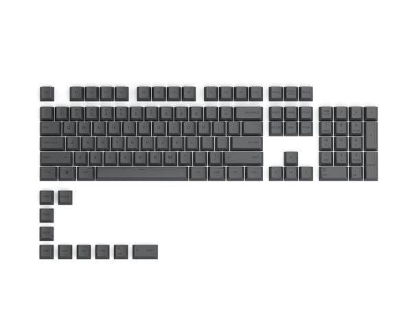 Glorious GPBT Keycaps - 115 PBT keycaps, ISO, DE layout, Black Ash