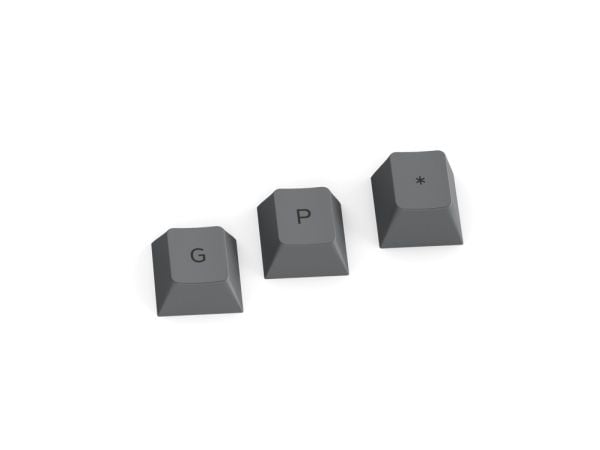 Glorious GPBT-näppäinkorkit - 115 PBT-näppäinkorkkia, ISO, DE-asettelu, musta tuhka