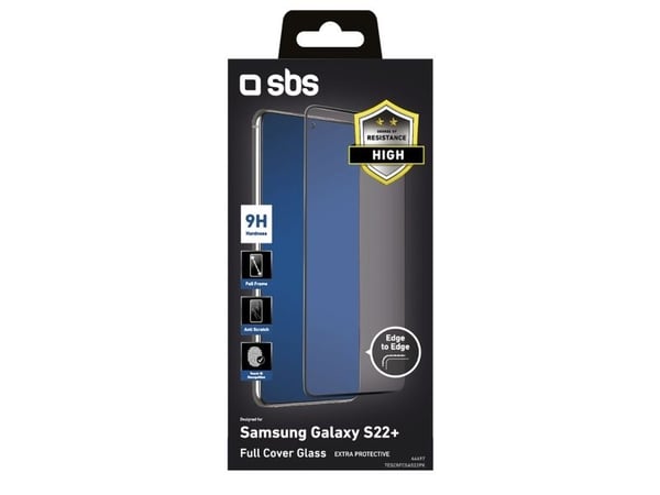 SBS TESCRFCSAS22PK, Samsung, Galaxy S22+, Slagbestandig, Ripebestandig, Sort, 1 stykker