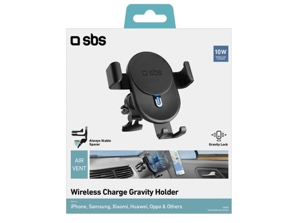 Smarttelefonholder med induksjonslader SBS 10 W - sort
