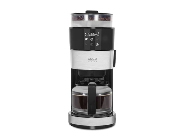 Caso 1856, Kaffebrygger (drypp), 1,4 l, Kaffe bønner, Malt kaffe, Innebygd kaffekvern, 1000 W, Sort, Rustfritt stål