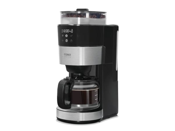 Caso 1856, Kaffebrygger (drypp), 1,4 l, Kaffe bønner, Malt kaffe, Innebygd kaffekvern, 1000 W, Sort, Rustfritt stål