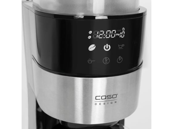 Caso 1856, Kaffebrygger (drypp), 1,4 l, Kaffe bønner, Malt kaffe, Innebygd kaffekvern, 1000 W, Sort, Rustfritt stål