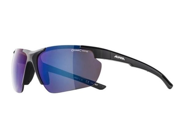 ALPINA cykelbriller DEFEY HR farve SORT glas BLUE MIRROR kat.3