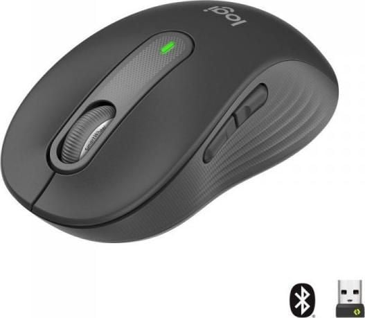 Logitech Signature M650 for Business - Mus - optisk - 5 knapper - trådløs - 2.4 GHz, Bluetooth - Logitech Logi Bolt USB-mottaker - grafitt
