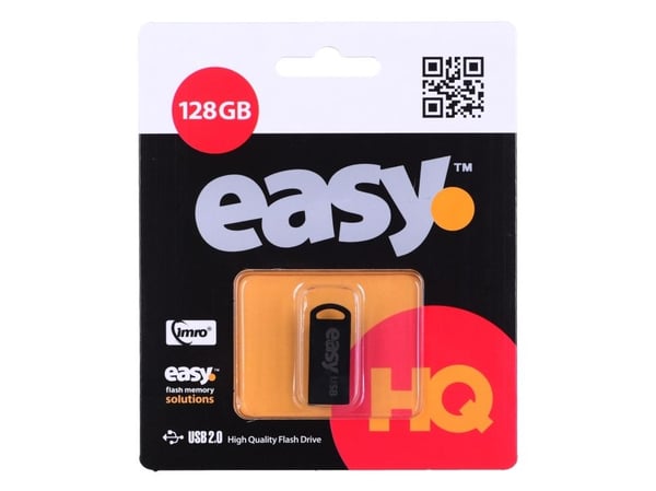IMRO USB 2.0 EASY/128GB USB - 128 GB, 128 GB, USB A-tyyppi, 2.0, Ilman suojusta, Musta