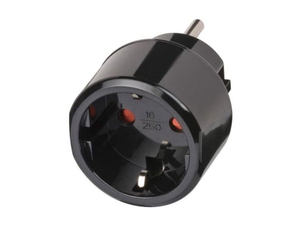 Brennenstuhl Travel Adapter, 250 V, 15 A, Sort