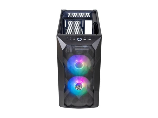 Cooler Master MasterBox TD300 MESH - Tower - micro ATX - sidepanel med vindu (herdet glass) - ingen strømforsyning (ATX) - svart - USB/lyd