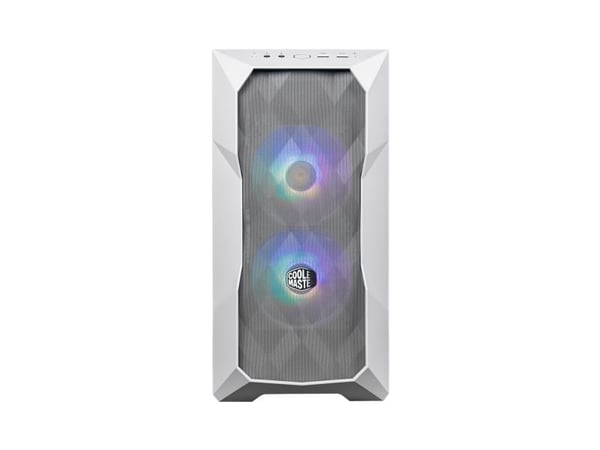 Cooler Master MasterBox TD300 MESH - Tower - micro ATX - sidepanel med vindu (herdet glass) - ingen strømforsyning (ATX) - hvit - USB/lyd