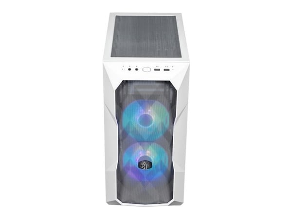 Cooler Master MasterBox TD300 MESH - Tower - micro ATX - sidepanel med vindu (herdet glass) - ingen strømforsyning (ATX) - hvit - USB/lyd