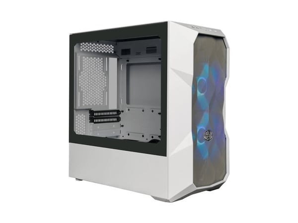 Cooler Master MasterBox TD300 MESH - Tower - micro ATX - sidepanel med vindu (herdet glass) - ingen strømforsyning (ATX) - hvit - USB/lyd