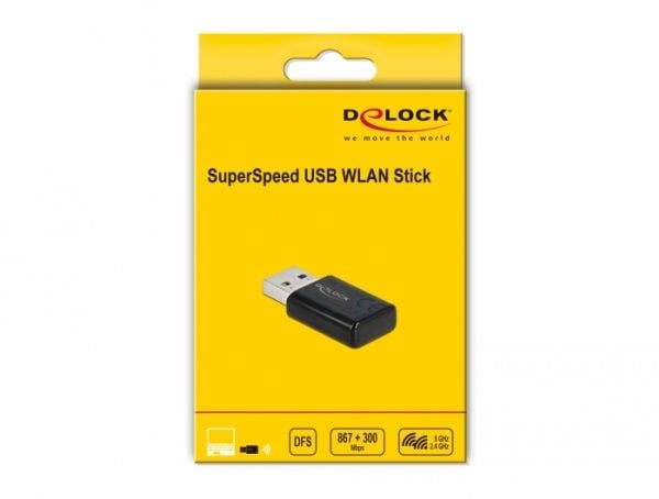 Delock Micro Stick 867 - Nettverksadapter - USB 3.0 - Wi-Fi 5 - svart