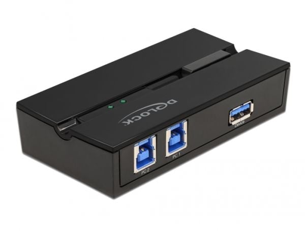 Delock - USB-periferdelesvitsj - 2 x USB 3.1 Gen 1 - veggmonterbar, overflatemonterbar