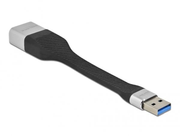 Delock - Nettverksadapter - USB 3.2 Gen 1 - Gigabit Ethernet - sølv, svart