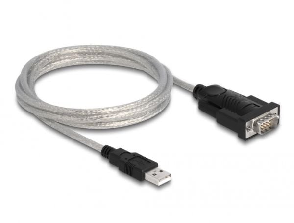 DeLOCK 61314, USB A, RS-232, 1,8 m, Musta