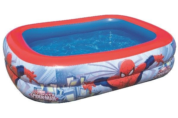 Bestway 98011, Oppblåsbart basseng, 450 l, Rektangulær, 6 år, Spider-Man, Vinyl