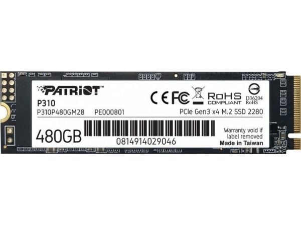 Patriot Memory P310, 480 GB, M.2, 1700 MB/s