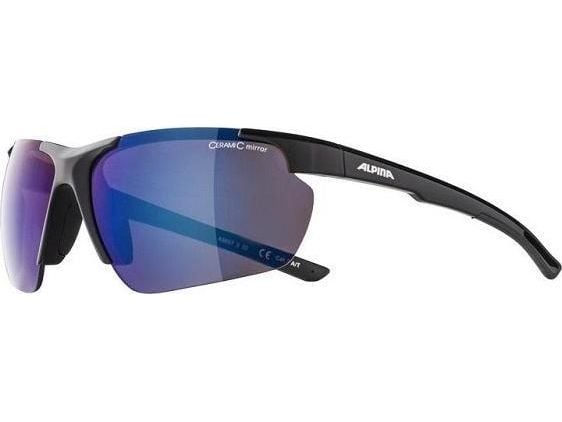 ALPINA cykelbriller DEFEY HR farve SORT glas BLUE MIRROR kat.3