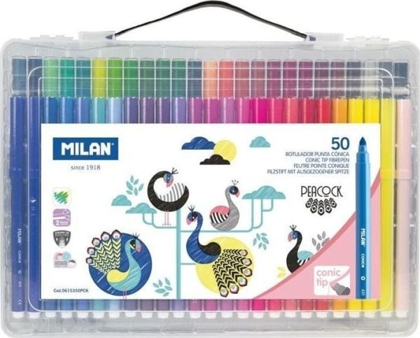 Peacock markkereita 50kpl muovikotelossa 0615350PCK MILAN