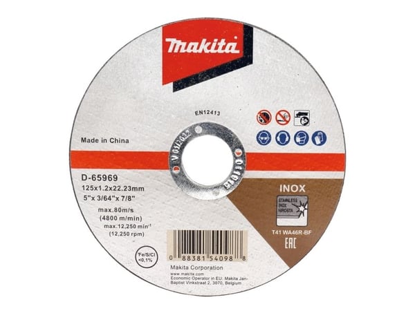 Makita - Skjæreplate - for rustfritt stål, inox steel - 12 deler - 125 mm