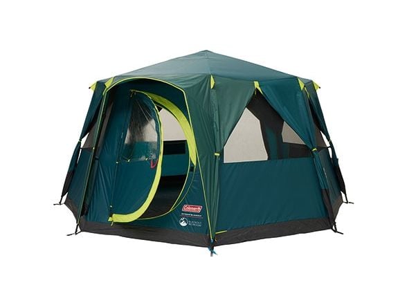 Coleman Octagon, Camping, Hard ramme, 8 person(er), 15,7 m², 20,6 kg, Grønn, Gul